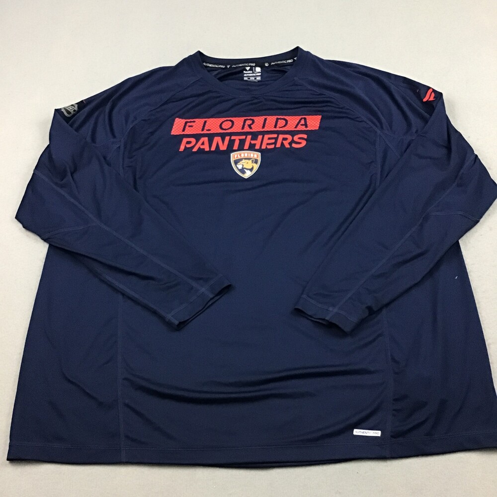 Florida Panthers Shirt Men 3XL Blue Fanatics Pullover Long Sleeve NHL Hockey